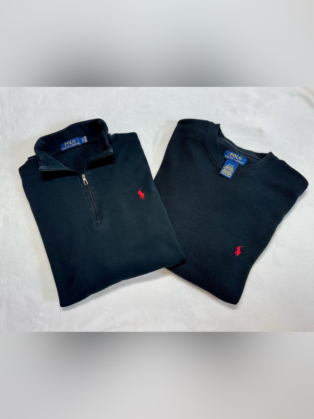 *BUNDLE* Polo Ralph Lauren Embroidered Logo Half Zip Pullover/Long Sleeve Shirt